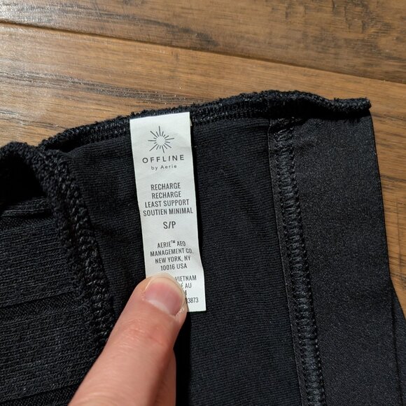 aerie Recharge lounge bra bralette ribbed black size small - Picture 10 of 11